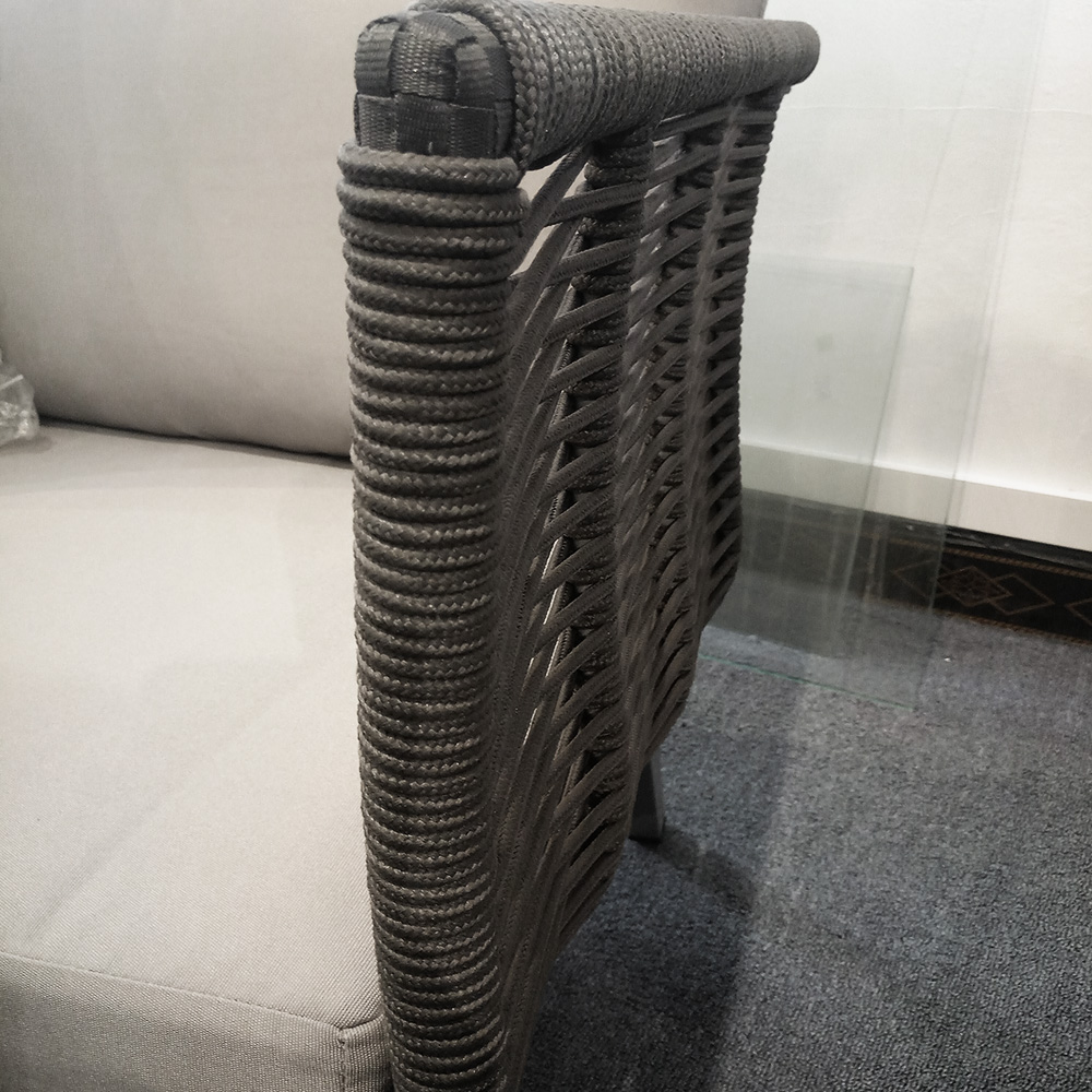 Grupo secional exterior em forma de L do sofá do Rattan em forma de jardim barato